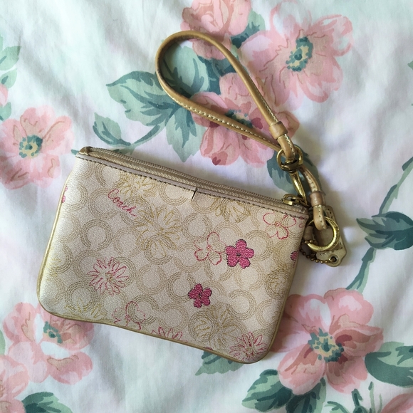 Coach Waverly Blossom Flower Wristlet Wallet - Picture 5 of 6